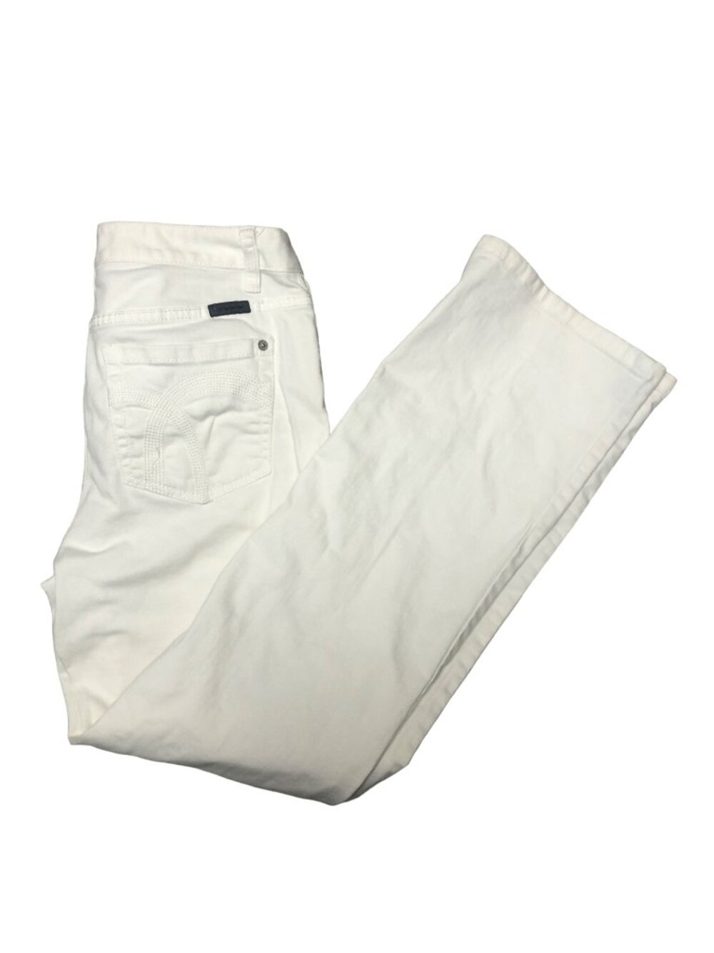 Liz Claiborne White Jeans Womens Size 10 Slim Bootcut Stitched Pockets Pants
